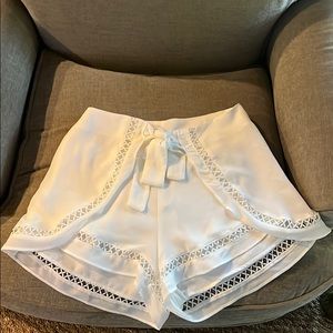White Free the Roses shorts